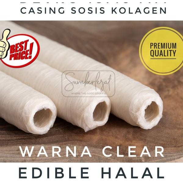 

18,45Mm Clear - Casing Sosis Collagen / Kulit Sosis Kolagen Halal