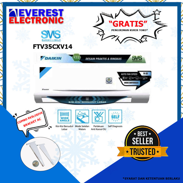 AC DAIKIN STANDART THAILAND FTC35NV FTC 35 NV 1.5PK