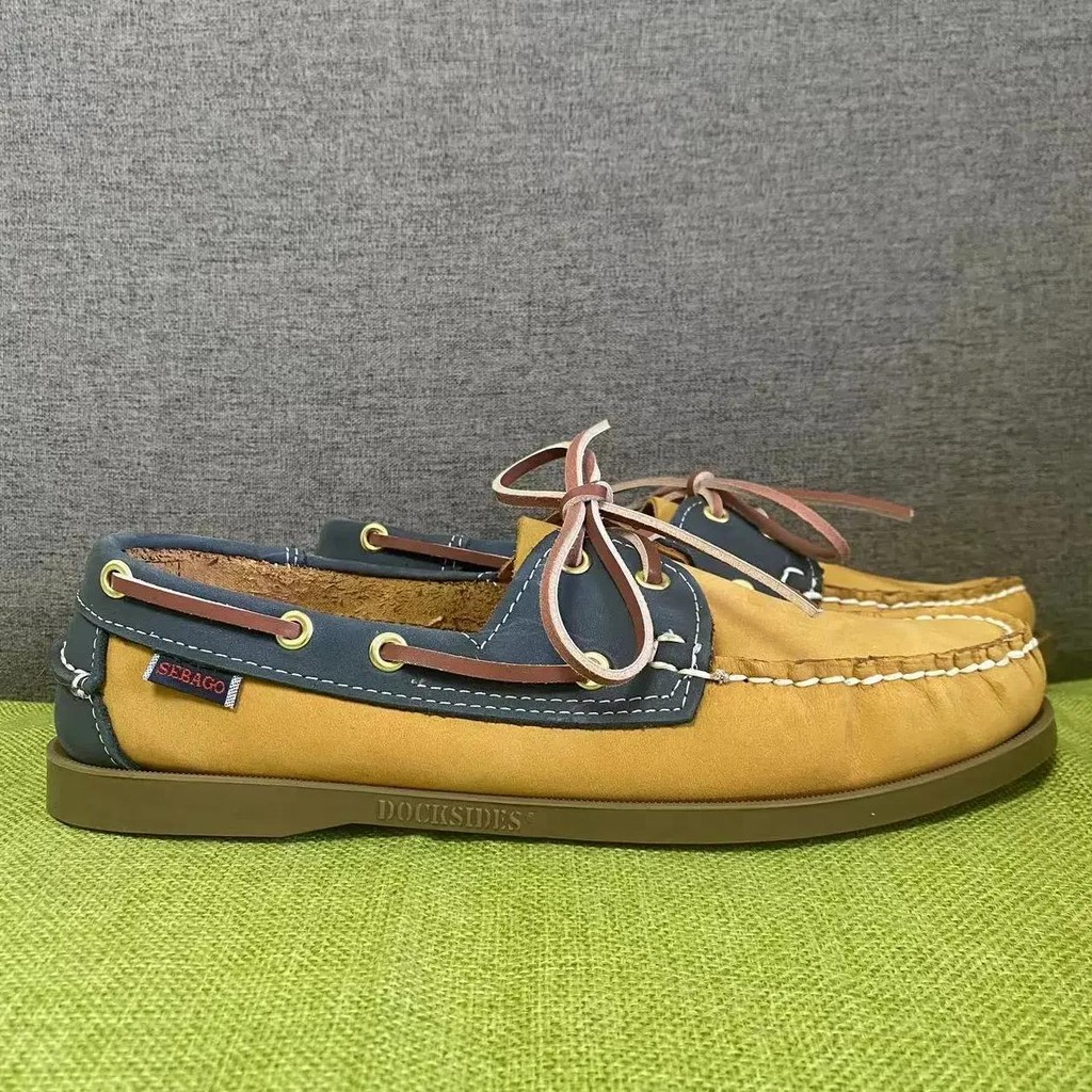 sebago handmade genuine leather docksides classic boat shoes 355a