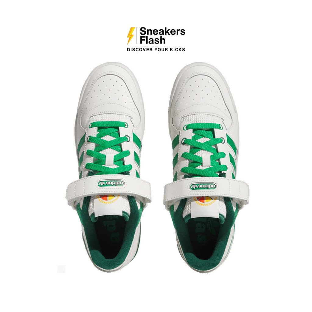 ADIDAS Forum Low White Green Sepatu Sneakers Pria - IE7175 - Size 45.3