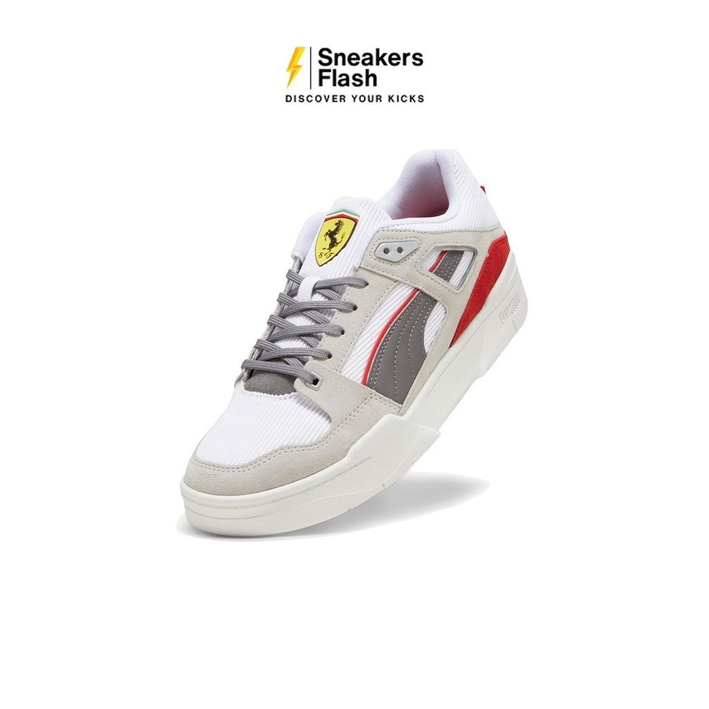 PUMA Ferrari Slipstream White Grey Sepatu Sneakers Pria - 30789702 - Size 47