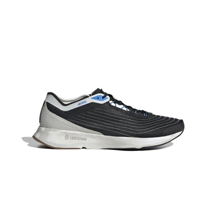 ADIDAS Adizero Parley Black Grey Pulse Blue Sepatu Uniseks - HQ6598 - Size 37.3