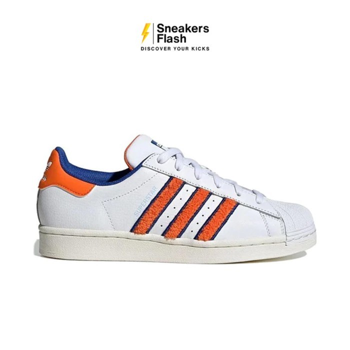 ADIDAS Superstar White Orange Sepatu Sneakers Wanita - IF7610 - Size 38