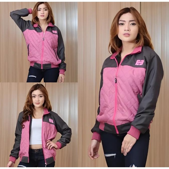 JAKET WANITA CASUAL KEKINIAN JACKET MOTOR CEWEK WATERPROOF ANTI AIR