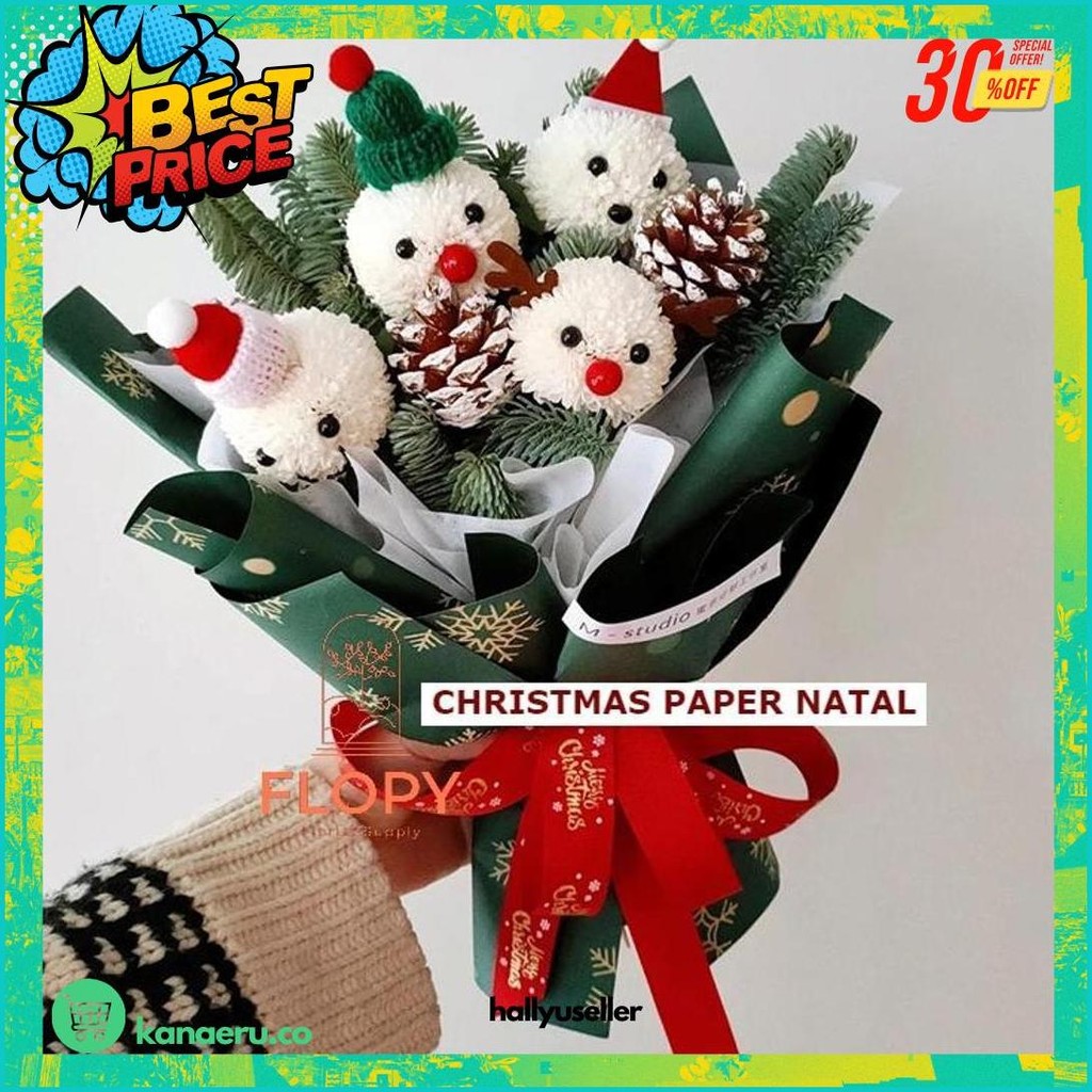 

[5 Lembar] Fw-Ch Christmas Paper Natal / Kertas Bunga / Tissue Bunga - Fwch Kilat