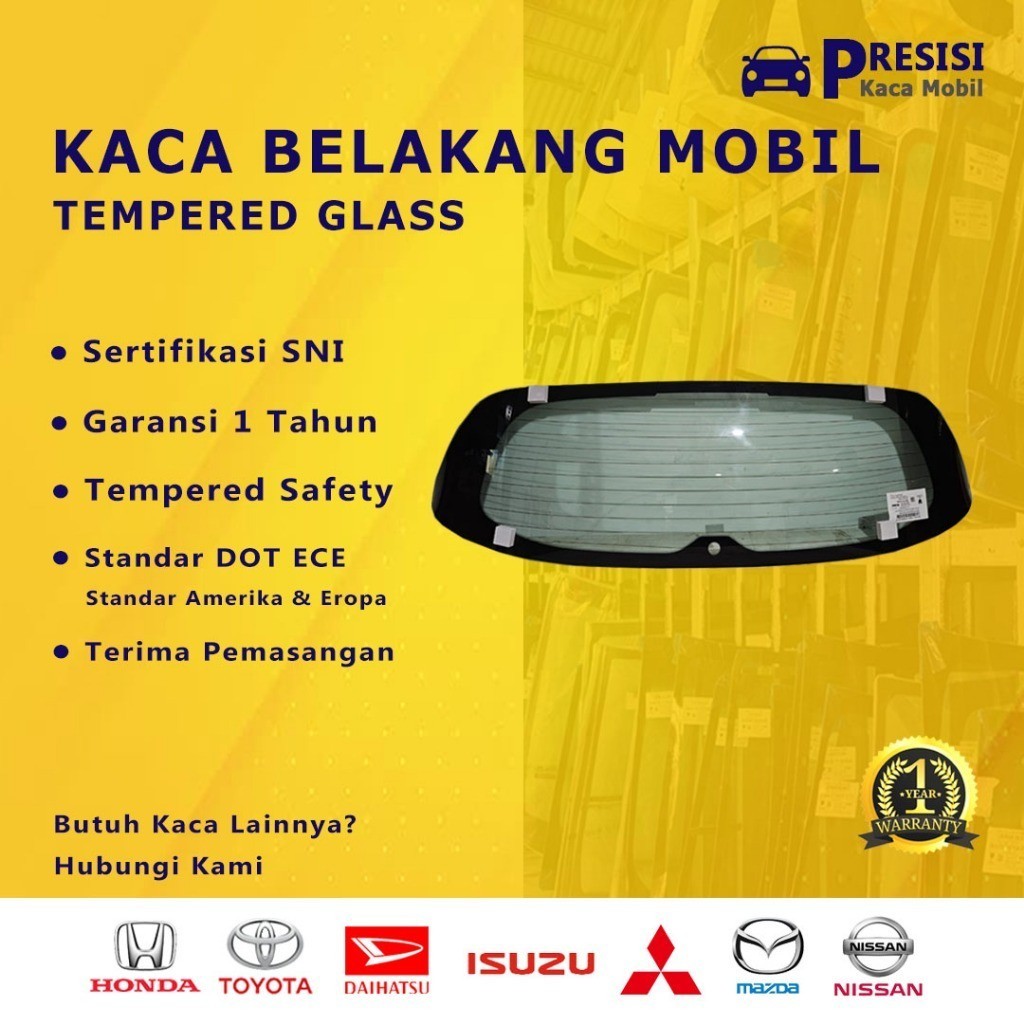 Kaca Belakang Mobil Toyota Calya / Sigra 16- SNI