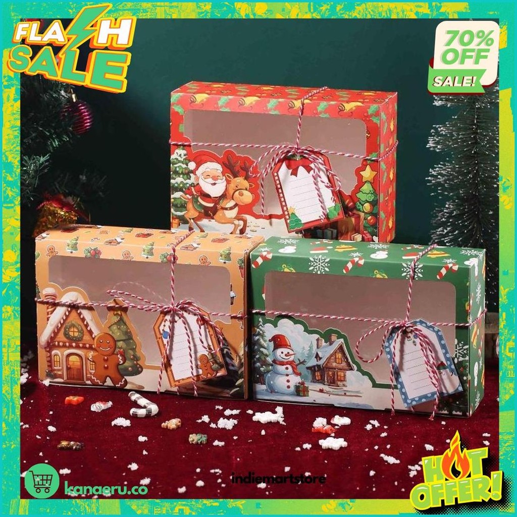 

Gift Box Natal/Kemasan Natal/ Kotak Cookies Natal/ Goodie Bag Natal Xmas New Diskon