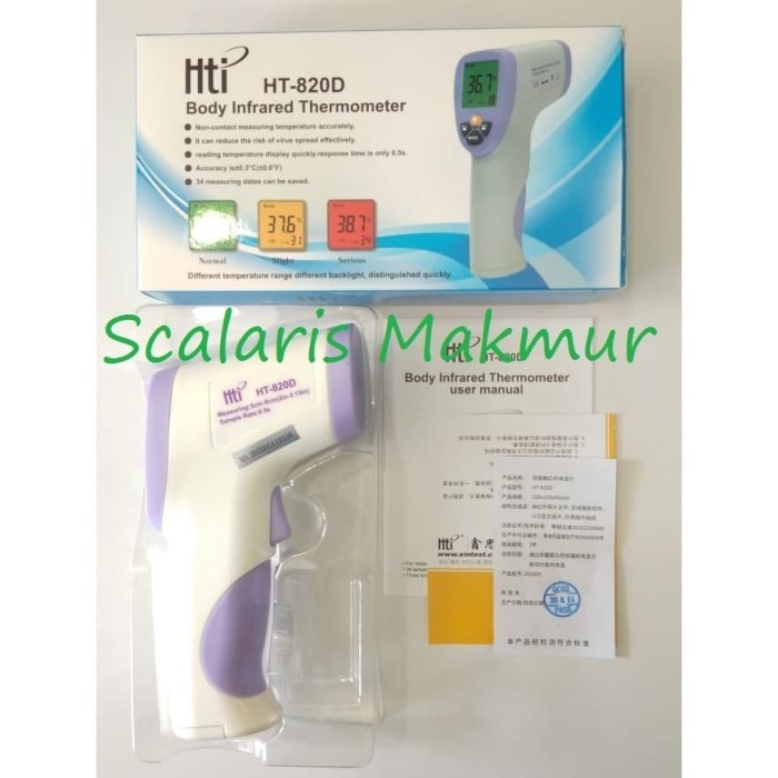 Thermometer Gun Body Infrared Hti Ht-820D