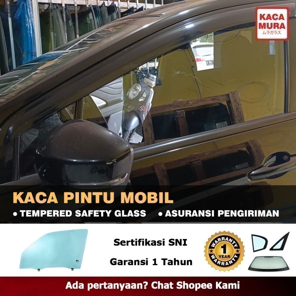 Kaca Pintu Depan Kanan Mobil Mitsubishi L300 - Asahimas Diasuransikan