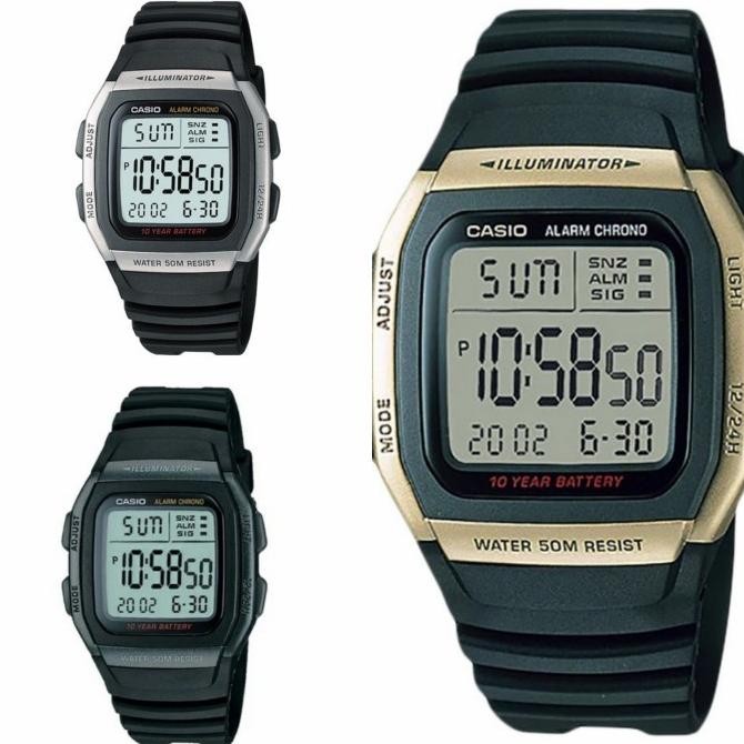 CASIO W-96H-1BVDF W96H-9AVDF JAM TANGAN DIGITAL ORIGINAL TAHAN AIR