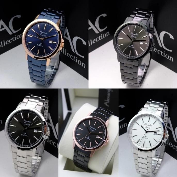 ALEXANDRE CHRISTIE AC1014 AC 1014 STEEL JAM TANGAN PRIA ORIGINAL