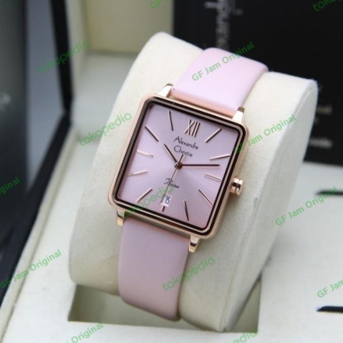 ALEXANDRE CHRISTIE AC2878 AC 2878 JAM WANITA ORIGINAL STRAP KULIT