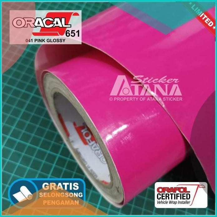 Skotlet Pink Glossy Oracal 651 Stiker Merah Muda Metalik Decal Mobil