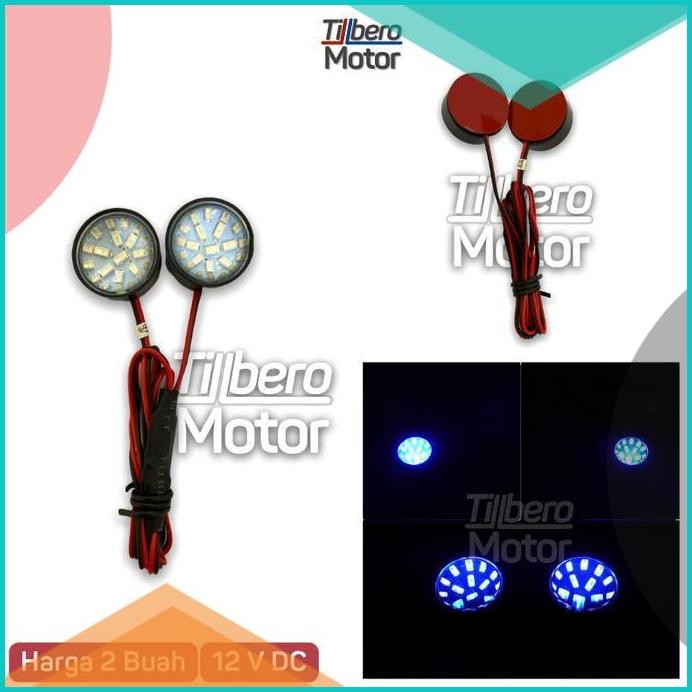 Lampu Variasi Motor LED Kedip Strobo Bulat Otomatis Universal 140BZ4