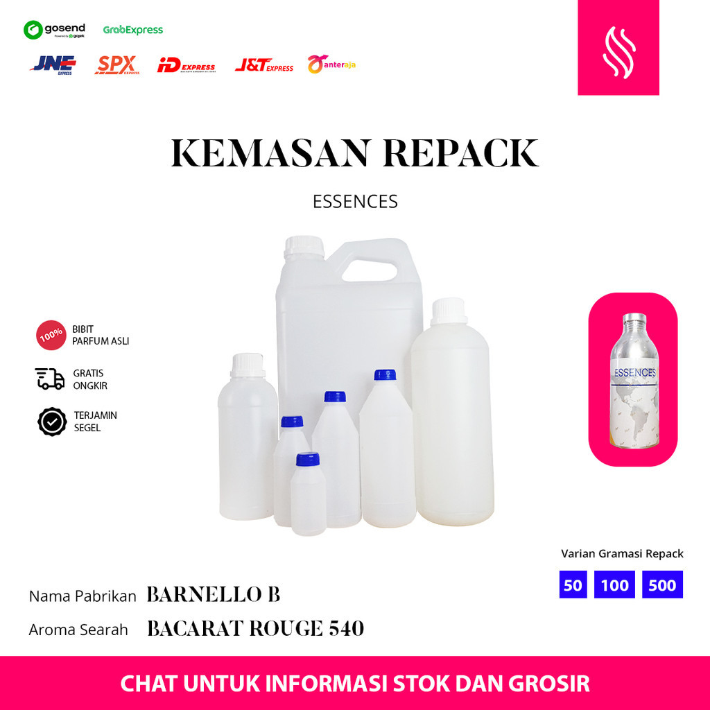 JUAL BIBIT PARFUM MURNI -  ESSENCES - BARNELLO B - REPACK