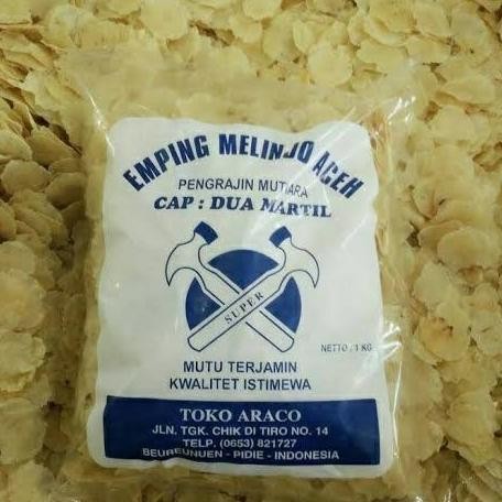 

Emping Melinjo Asli Aceh Cap 2 Martil / Tipis Kualitas Terbaik - 1Kg Original Dan Terpercaya