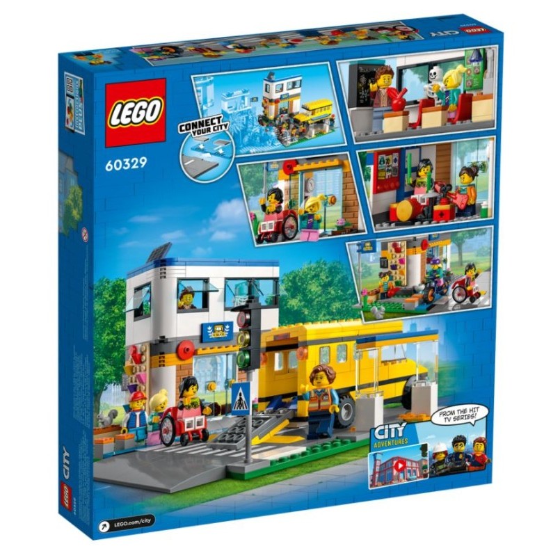 LEGO City 60329 School Day Kids Play Sekolah Anak Classroom Bus Road