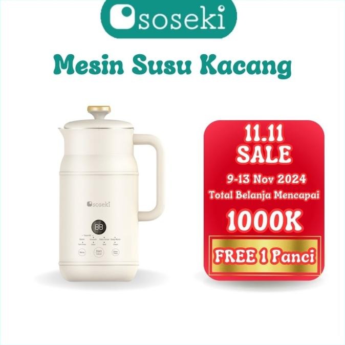 SOSEKI Soymilk Maker/Blender/Mesin Susu Kacang Multifungsi 600ML/1L TEB