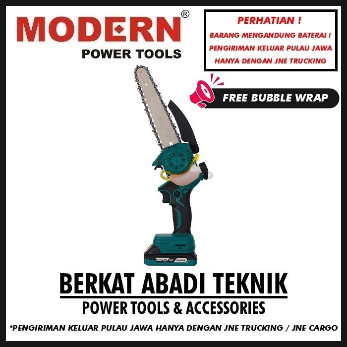 MODERN M-58 Mesin Cordless Chainsaw Mini 8" Gergaji Rantai Baterai M58