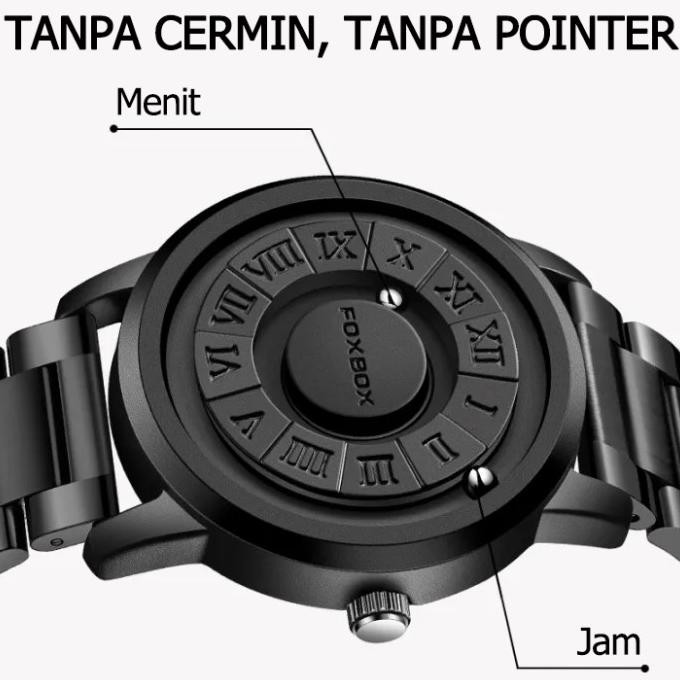 [Homm] Foxbox Jam Tangan Pria Anti Ari Kreatif Besi Tahan Karat [terbaik]