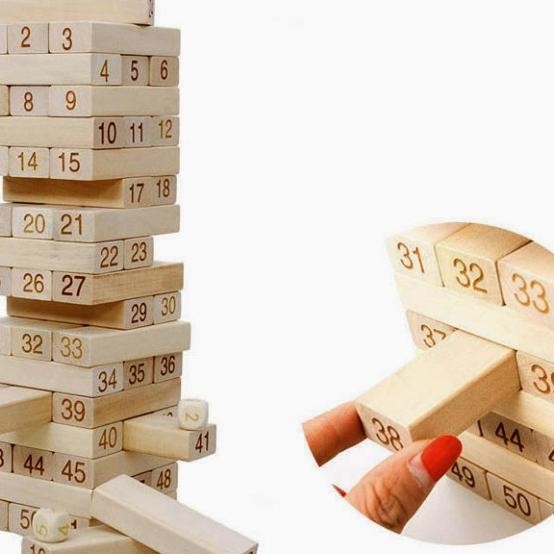 Mainan Susun Balok Kayu Dono Stako Besar / Wooden Stao Big