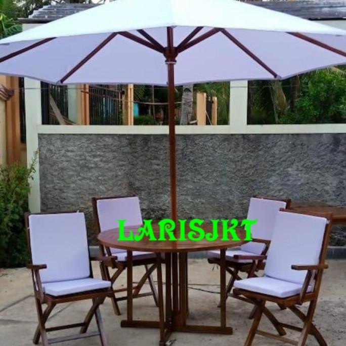 Meja & Kursi Jati Payung Taman