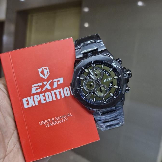 EXPEDITION ORIGINAL EXP E6838 E 6838 BLACK GREEN JAM TANGAN PRIA ORIGINAL GARANSI RESMI 1TAHUN