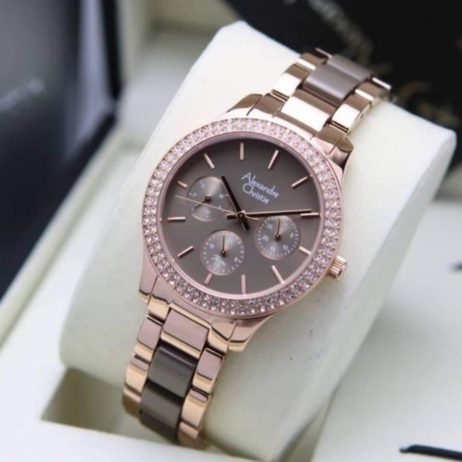 ALEXANDRE CHRISTIE AC2914 AC 2914 ROSEGOLD JAM WANITA ORGINAL