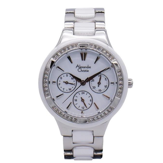 JAM TANGAN WANITA ALEXANDRE CHRISTIE AC2299 AC 2299 CERAMIC WHITE