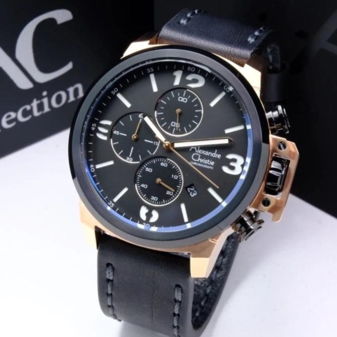 ALEXANDRE CHRISTIE AC6280MC AC 6280 MC BLACK ROSEGOLD MAN