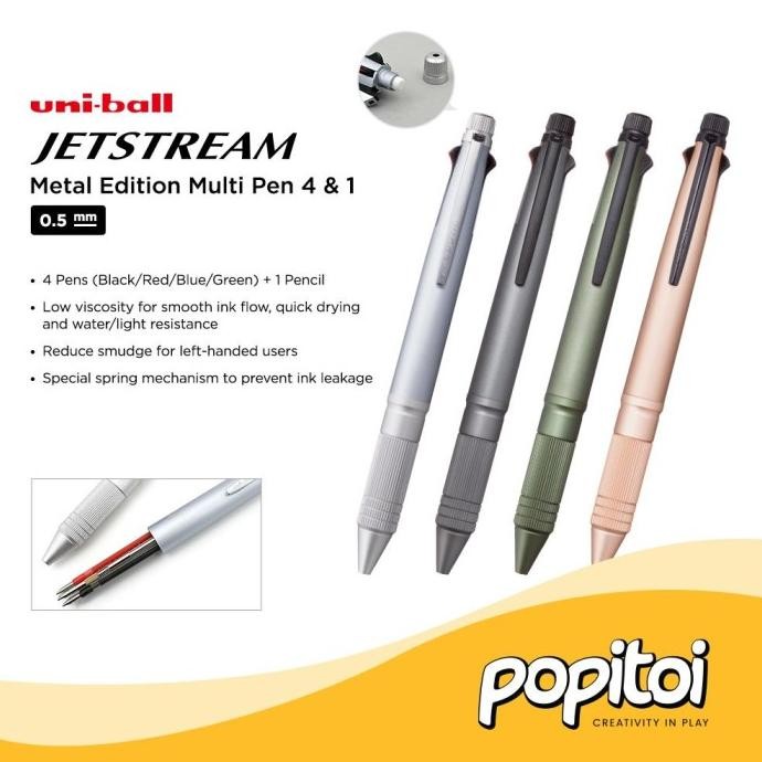 

BEBAS ONGKIR - Uni Ball JETSTREAM METAL Edition Multi Pen 4 & 1 0.5 mm Uniball Multip