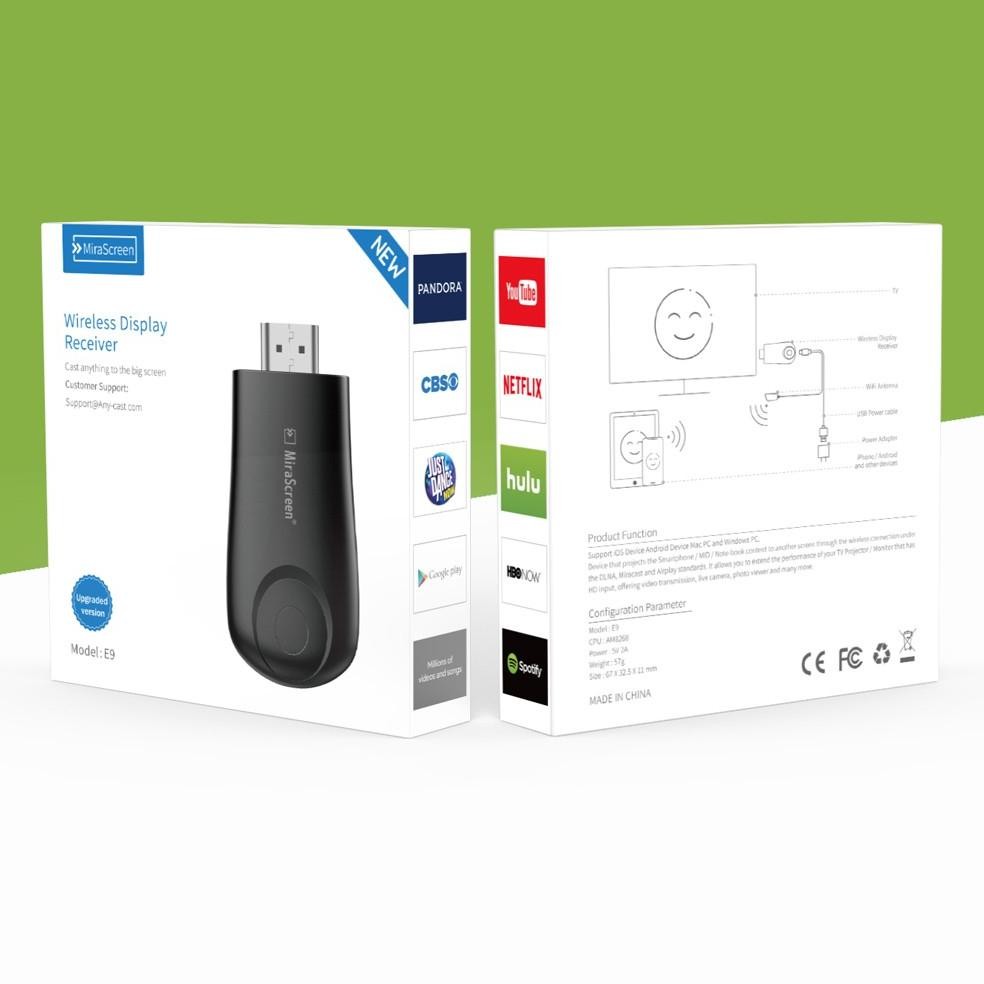 SZ MIRASCREEN E9 HD TV STICK WIRELESS DISPLAY DONGLE 2.4G