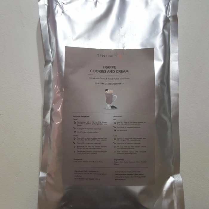 

Toffin Frappe Cookies and Cream 800gr