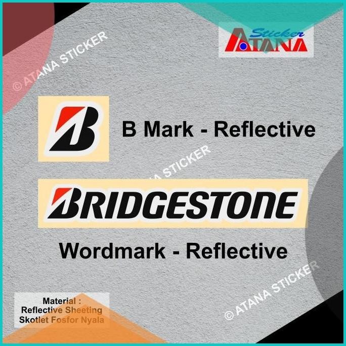 Stiker Cutting Reflektif Oracal Bridgestone Ban Decal Motor Mobil 140