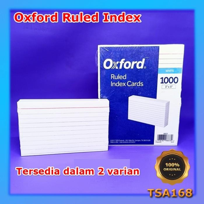 

Oxford Ruled Index Cards 3X5 Inch 100 Sheets White 3" X 5" 3"X5" Berkualitas