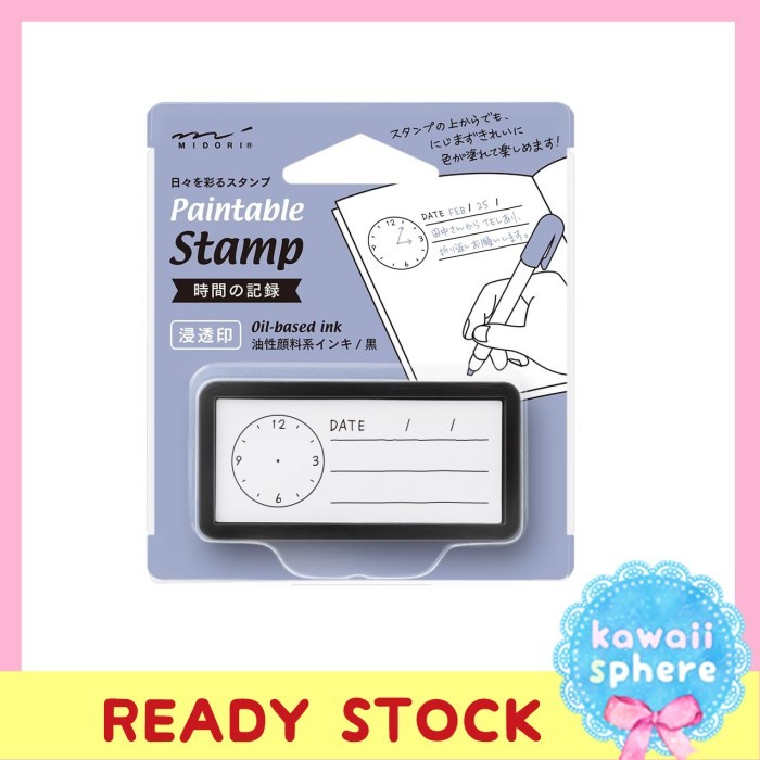 

Midori Paintable Stamp Half Time Record Pattern Rubber Stamp Time schedule for Journaling / Planning