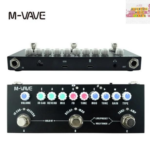 M-Vave Cube Baby Efek Bass Gitar Accoustic Multi Efek Recording