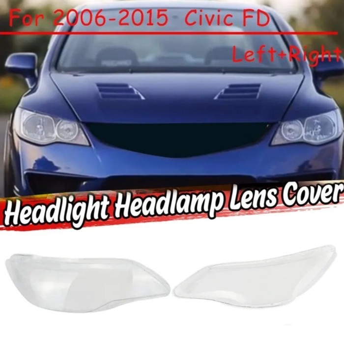 COVER MIKA HEADLAMP HONDA CIVIC FD 2006 2007 2008 2009 2010 2011 2012