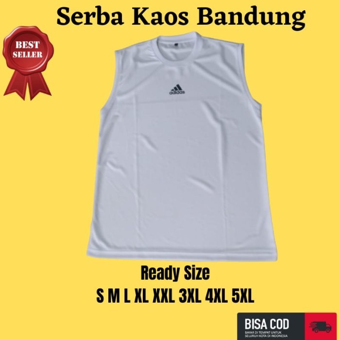 Jersey Tenis Lengan Pendek Warna Putih Polos Bahan Dryfit