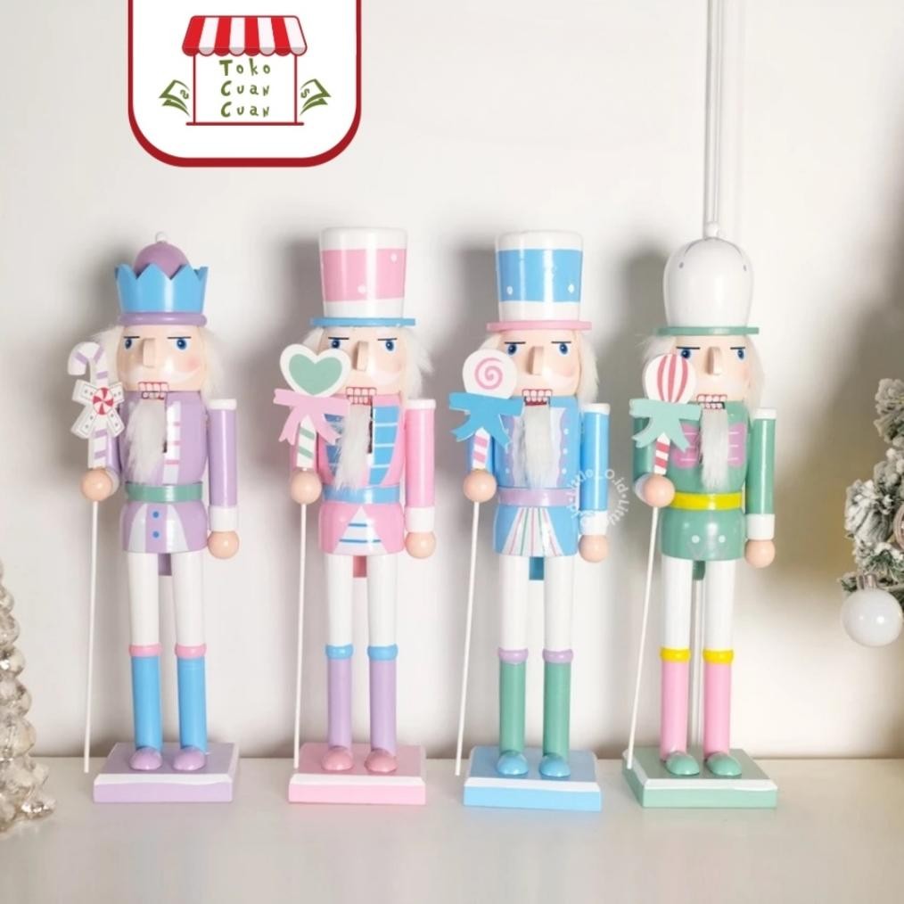 TCC Christmas Nutcracker soldier patung natal dekorasi natal hiasan natal impor aksesoris Natal