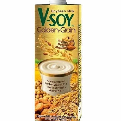 

Vsoy Soya Lk & Almond Golden Grain 1000Ml Susu Almond Soya Gojek