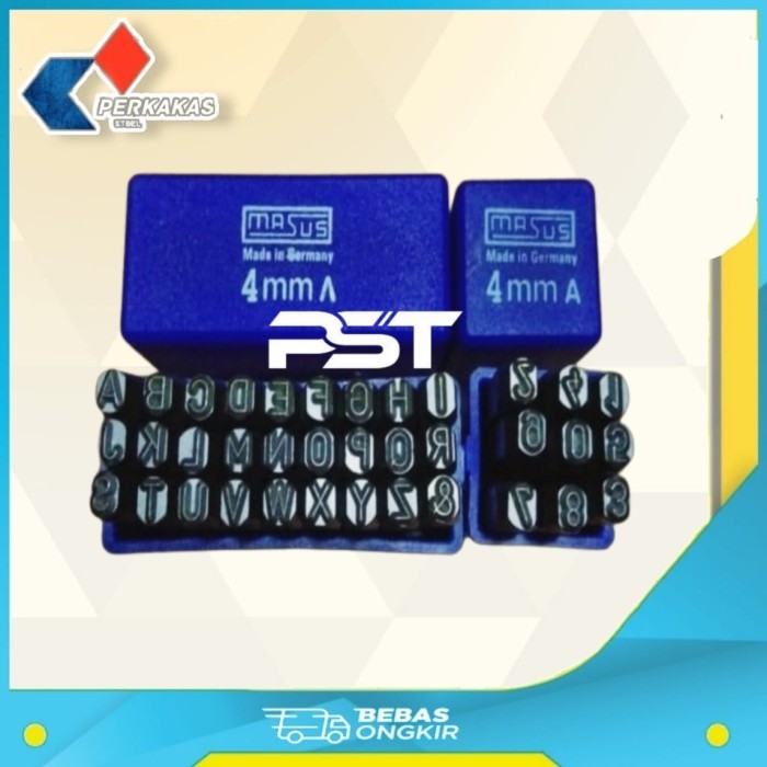 

ketok angka 4 mm MASUS GERMANY letter stamp punch set