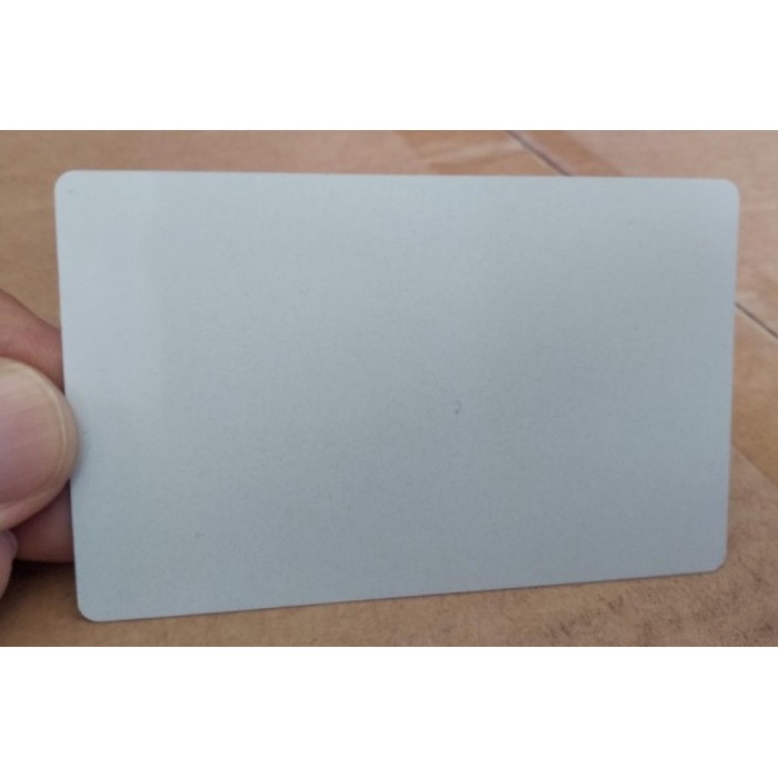 

ID CARD / Kartu Nama Sublimasi Bahan Aluminium (polos) bisa 2 sisi Tebal 0.40 mm (1 Box)