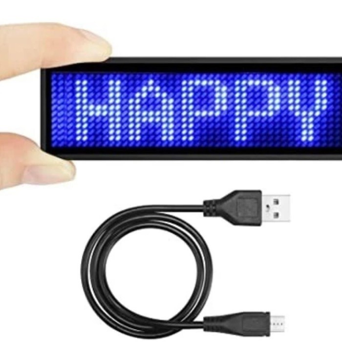 

Name tag LED free setting running text