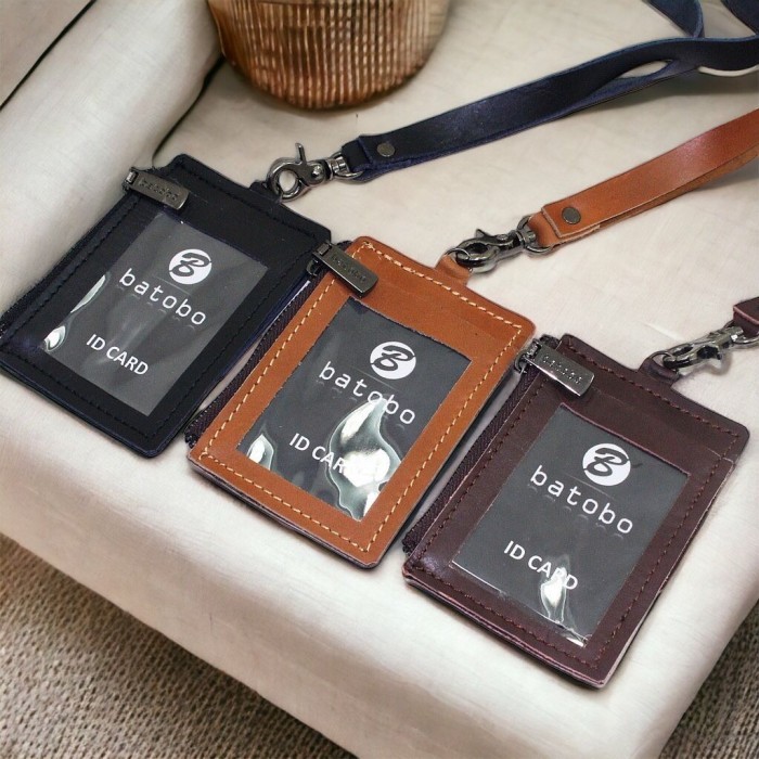 

Gantungan Kulit Asli ID Card Holder Name Tag Batobo B001529