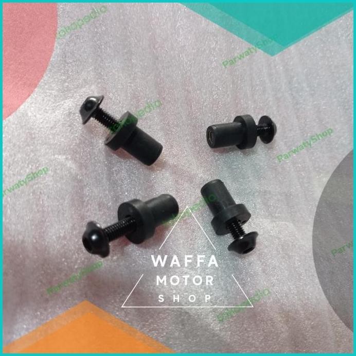 Baut + mur karet dudukan visor depan nmax/lexi/aerox/xmax 140BZ4 onde