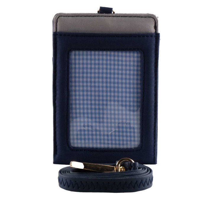 

ID Card Wallet WALLTS Helen Navy Grey Gabungan ID Card Holder & Dompet