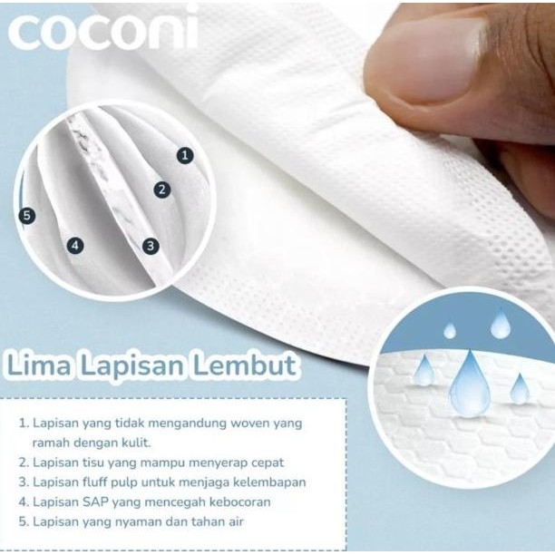 

Coconi Disposable Ultra-Thin Breast Pad | Busa Yerap Asi 100 Pcs