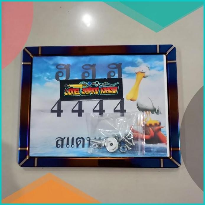 Cover plat nomor motor variasi thailook plat motor variasi twotone 2p