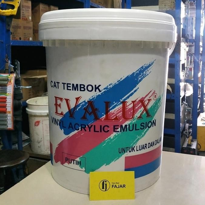 Cat tembok PUTIH Evalux 25 kg Cat air dinding triplek asbes plafon